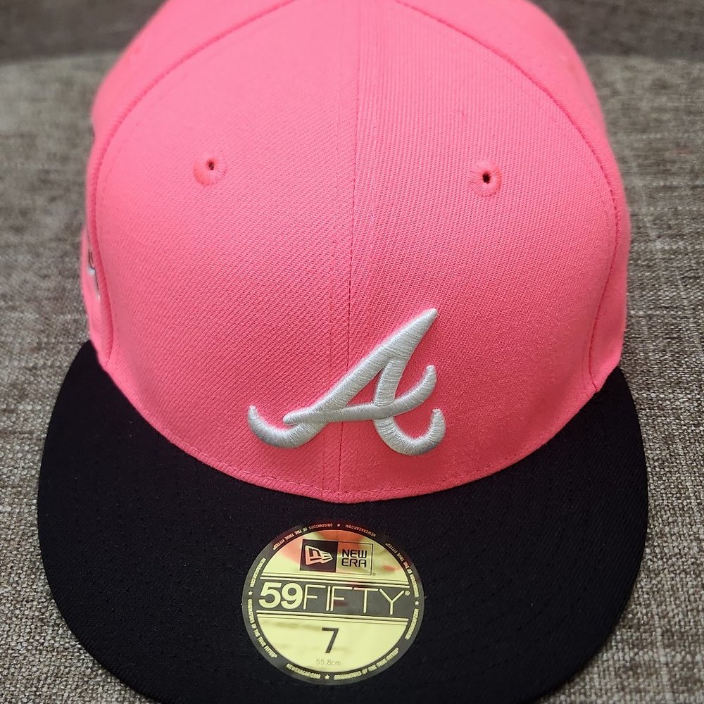 New Era Atlanta Braves 59FIFTY Fitted Hat Exclusive 40th Year Side Patch - 7 NWT
